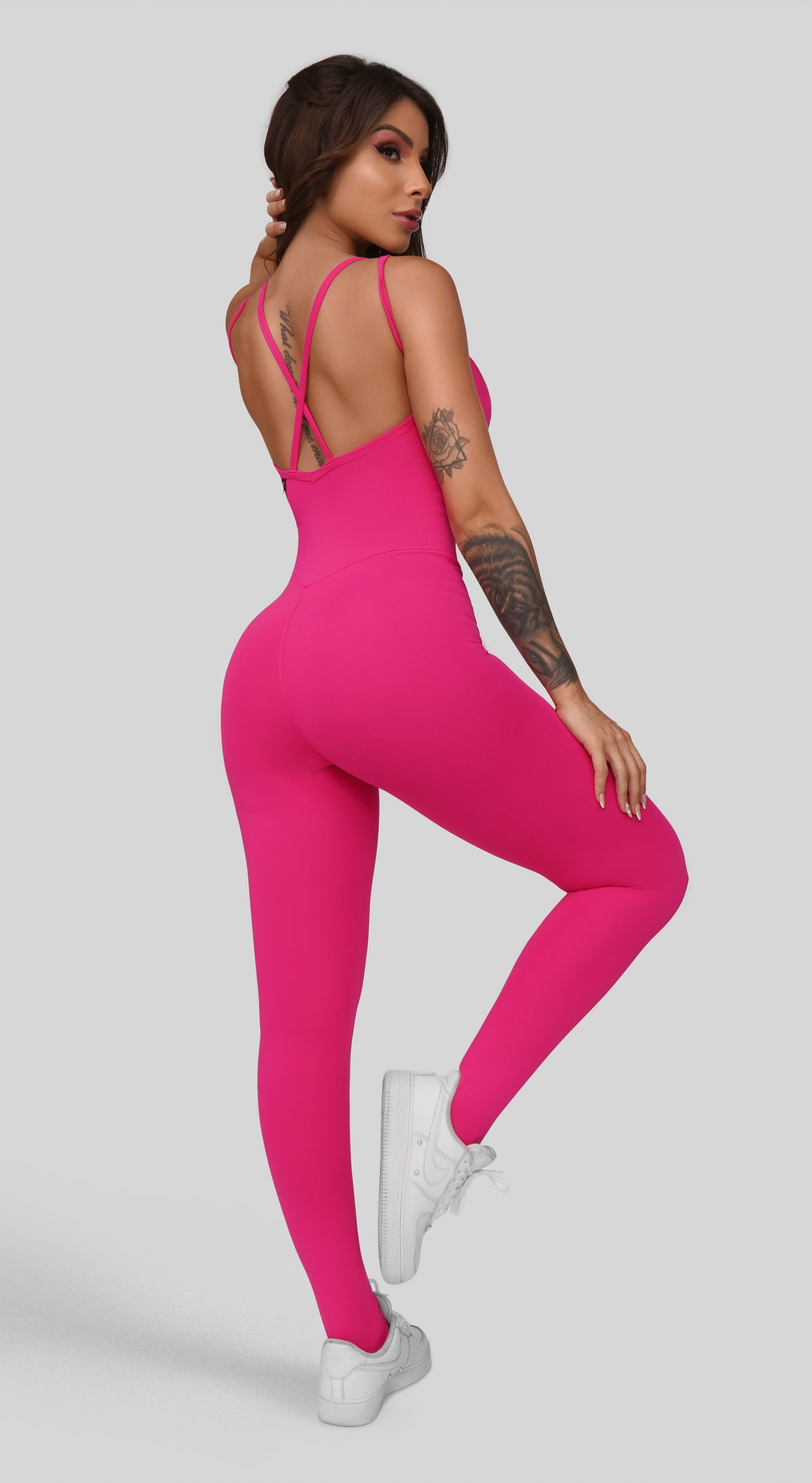 Brazilian Workout Jumpsuit - Sensation Hot Pink  Unique jumpsuits, Fitted  jumpsuit, Leggings fashion