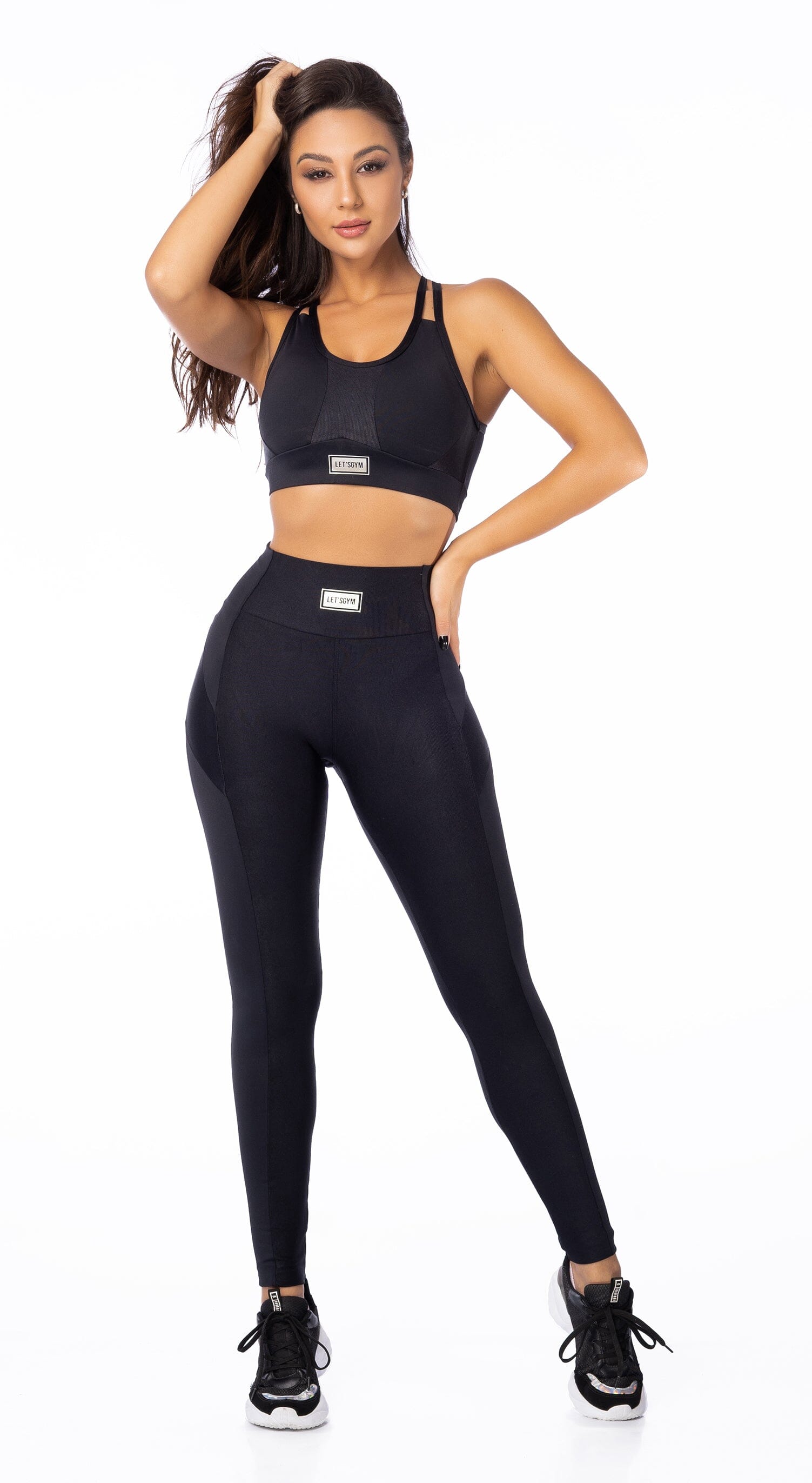 Black Minimal Sports Bra – AMRAP Activewear