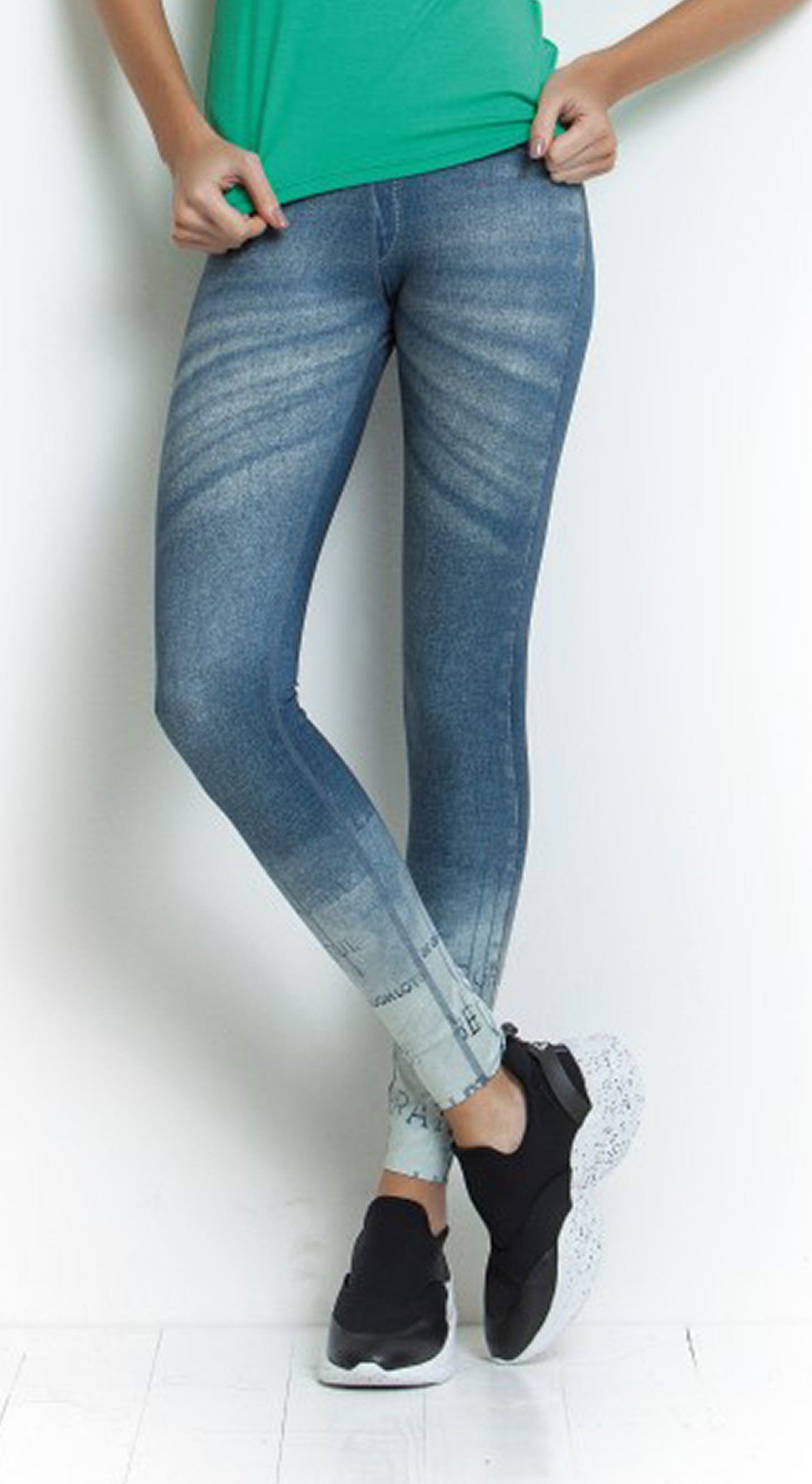 Brazilian Fake Jeans Legging | Sublime Print | Rio Reversible Top Shop Grateful